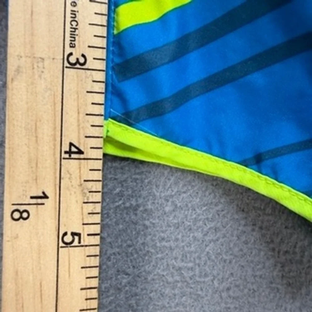 Nike Running Shorts Dri-FIT Geometric Athletic Medium Blue Yellow Performance